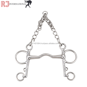 Produits équestres Riaz Jamal Nouveaux Mors de cheval PELHAM MULLEN en acier inoxydable pour chevaux à mors cassés - Product Image 3