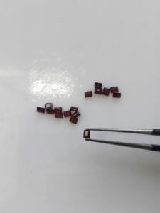 Natural <b>Red</b> Garnet 2.5x2MM Baguette Cut Best Quality Loose Gemstones For Jewelry Making - Product Image 2