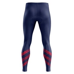 Leggings de Ciclismo para Hombre y Mujer, Color Azul Oscuro y Rojo, Largos, Acolchados, Elásticos, Ropa Deportiva para Ciclismo de Carretera - Product Image 2