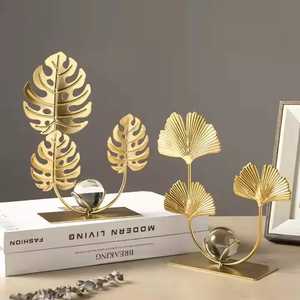 Abstract Gold Metal Arching Spiral Sculpture Geometric Ribbon Loop Figurine Modern Living Room Coffee Table Centerpiece - Product Image 4