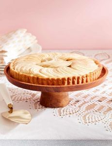 Plateau de présentation de gâteaux moderne, centre de table de luxe pour desserts, décoration artisanale de boulangerie, accessoire de style rustique en bois pour la présentation des aliments - Product Image 2