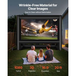Écran de cinéma gonflable de 20 pieds avec sac de rangement portable et installation facile pour projection en extérieur - Product Image 2
