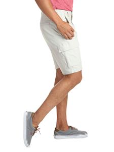 Shorts cargo gris clair pour homme, taille mi-haute, fermeture boutonnée, tissu Oxford, style décontracté Bermuda avec poches, respirant, 100% coton - Product Image 4