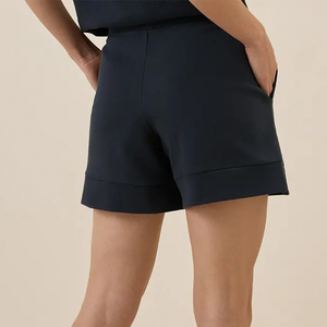 High Quality 100% Cotton <b>Women's</b> <b>Shorts</b> Custom Printed Logo Quick Dry Breathable Fleece Hip Hop Design Button <b>Elastic</b> <b>Waist</b> - Product Image 3