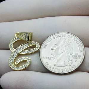 Colgante de Letra C con Incrustaciones de Diamantes Moissanite, Plata de Ley 925, Joyería de Alta Gama Sin Cadena - Product Image 2