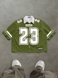 Meilleure Vente Prix Bas Collection Été Homme Chemise Décontractée Bleue à Manches Longues Coupe Ample avec Logo Imprimé Numérique sur le Devant et Boutons - Product Image 3