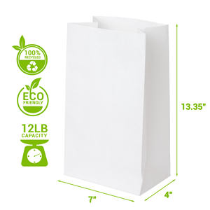 Bolsas de papel para pan Kraft con logotipo personalizado Embalaje de aperitivos de material reciclado para alimentos y productos para el hogar - Product Image 2