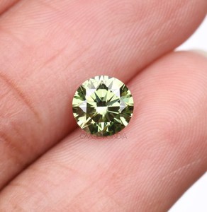 Diamante Verde de Corte Redondo de Lujo, Cultivado en Laboratorio, Piedra Suelta CVD/HPHT, Diamante Verde para Joyería, Anillos, Pendientes, Venta al por Mayor - Product Image 5