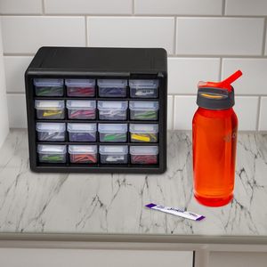 Armadio di Stoccaggio in Plastica a 16 Cassetti per Organizzazione Garage, Organizzatore per Trucchi, Contenitore per Mattoncini, Organizzazione Attrezzi per Insegnanti - Product Image 2