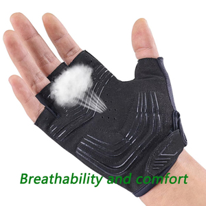 Manufacturer Custom <b>Half</b> Finger Cycling Gloves Non <b>Slip</b> Leather Gel Foam Padded Motorcycle Racing Gloves Gym Gloves for Men - Product Image 5