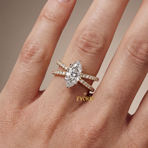 Radiant Cut Moissanite E-F Color VVS2 Clarity 1 CT Luxury Engagement <b>Ring</b> 925 Silver Pave <b>Split</b> Shank Wedding Band for Party - Product Image 4