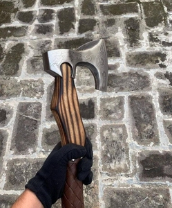 Hache industrielle LEGACY BLADES en acier à haute teneur en carbone forgé à la main, manche en bois de frêne, longueur et poids personnalisables, OEM/ODM - Product Image 4