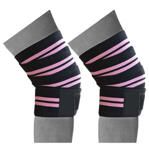 Premium Weightlifting Knee Wraps OEM ODM Durable Stretch Fabric Strong <b>Compression</b> Knee Support Gym Fitness Training - Product Image 6