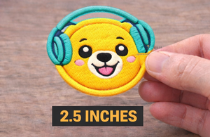 Parches Bordados Coloridos con Cara de Oso, Decoraciones DIY de Alta Calidad para Mochilas, Ropa, Sombreros y Juguetes, 10 Opciones de Color - Product Image 3