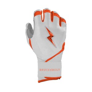 Gants de frappeur de baseball professionnels en cuir pour hommes, gaucher, manchette longue, fermeture auto-agrippante, marque personnalisée, pour l'entraînement, bleu roi - Product Image 2