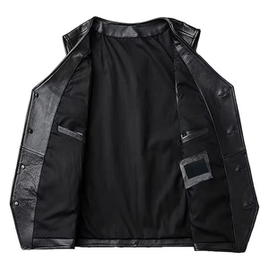 Gilet en cuir pour homme 2026 de haute qualité, grande taille, tendance, réversible, imperméable, coupe-vent, écologique, respirant, séchage rapide, hiver - Product Image 3