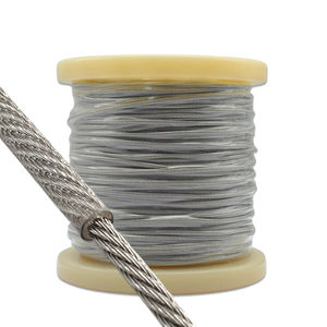 ลวดสลิง DG จากโรงงานเกาหลี ผลิตจากเหล็กกล้าไร้สนิมเกรดทางทะเล SUS304 AISI ชุบกัลวาไนซ์  เคลือบด้วย PVC/ไนลอน/PU - Product Image 1