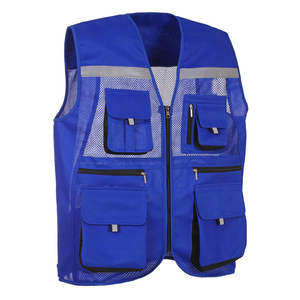 เสื้อกั๊กสำหรับนักสำรวจ 15 ช่อง สีส้มสะท้อนแสง มาตรฐาน ANSI Class 3 ผลิตจากโพลีเอสเตอร์ตาข่าย ปิดด้วยซิป มีห่วงคล้องแบบ D-Ring - Product Image 1