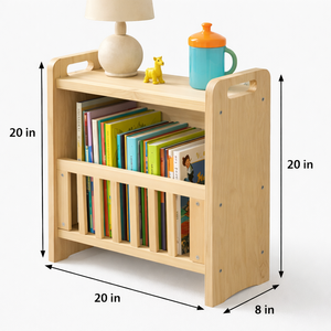 Sheeraz International Wooden Bookshelf with Storage Shelf, Montessori <b>Book</b> Rack for Children, Front Facing <b>Book</b> <b>Display</b> Organize - Product Image 3