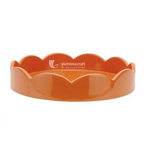ViettimeCraft Plato de Servir Minimalista Ecológico de Madera Verde, Bandeja para Alimentos sin Contacto con la Comida, para Fiestas, Restaurantes y Catering - Product Image 2