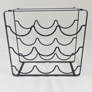 ชั้นวางไวน์โลหะพับได้ ที่วางขวดไวน์ ชั้นวางเก็บไวน์ประหยัดพื้นที่ - Product Image 3