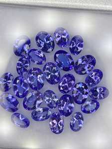 Piedras sueltas facetadas de tanzanita, forma ovalada, color azul, 6x4mm, 7x5mm, 6x8mm, piedra preciosa natural para la elaboración de joyería. - Product Image 4