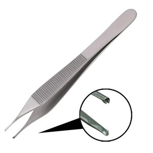 Nouvel arrivage : Ensemble d'instruments chirurgicaux manuels pour la chirurgie plastique, comprenant 3 pinces à tissus Adson 1X2 et pinces dentées de 4,75 pouces - Product Image 3