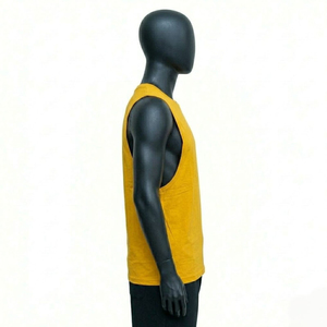 Canotte da uomo personalizzate in cotone stile <span class=keywords><strong>rock</strong></span>, taglie forti, per corsa, palestra e bodybuilding, senza maniche - Product Image 3