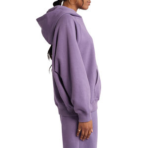 Chándal de Invierno para Mujer con Capucha y Cuello Alto, 100% Algodón, Transpirable, de Secado Rápido, para Deporte, con Logotipo Personalizable en la Parte Delantera - Product Image 4