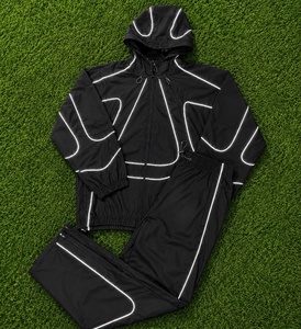 Conjunto de Chaqueta y Pantalón Deportivo con Logotipo Personalizado de Marca Privada, Tela Ripstop de Alta Densidad, Manga con Panel Curvo Estampado - Product Image 2
