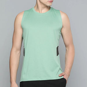 Camiseta sin Mangas Transpirable para Hombre, para Rendimiento Activo, Camiseta Deportiva sin Mangas con Tela Elástica, Camiseta para Fisicoculturismo - Product Image 1