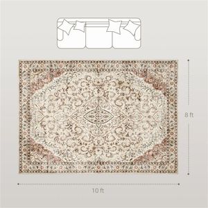 Tappeto Stampato Lavabile in Lavatrice, Set di Tappeti Marroni Misti per Soggiorni e Camere da Letto - Product Image 6