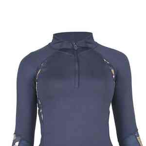 Camisa Clásica de Polo Ecuestre de Color Sólido con Ribete en Contraste para Entrenamiento y Exhibiciones, Camisa de Equitación con Estampado - Product Image 2