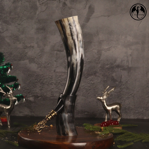 Cuerno Vikingo para Beber, Hecho a Mano con Materiales Orgánicos, Estilo Animal, Ecológico, Regalo de Navidad - Product Image 4