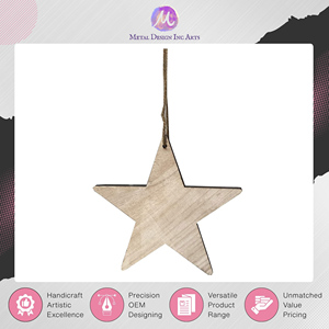 Hot Selling Genuine Quality Handmade Wooden Star Wall Hanging Rustic Hanging Ornament for Christmas Indoor Home Decoration - Product Image 3