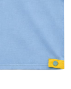Ensemble décontracté d'été pour homme : débardeur sans manches bleu clair et short en coton avec bordure jaune et cordon de serrage – Ensemble deux pièces tendance - Product Image 4