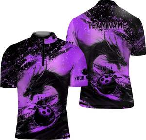 Custom Full Dye Sublimation Best Price Unisex Polo Shirts for <b>Bowling</b> Club - Product Image 2