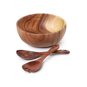 ชามเสิร์ฟสลัดไม้ทำมือดีไซน์หรูหราทันสมัยปรับแต่งได้สำหรับปาร์ตี้ - Product Image 1