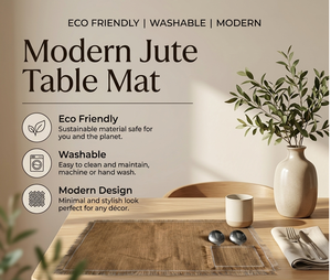 Nouveau Tapis de Table en Jute Très Demandé avec Franges et Poche à Couverts Disponible à Bas Prix pour l'Exportation - Product Image 3