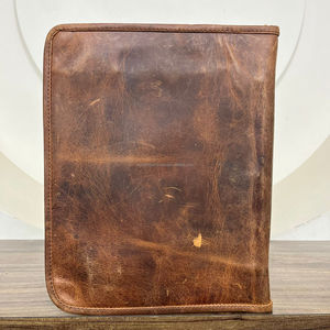 Vente chaude A4 Business Zipper Portefeuille À La Main En Cuir Fournitures De Bureau Anneau Classeur Titulaire Boîte De Poche Fichier Organisateur Dossier - Product Image 5