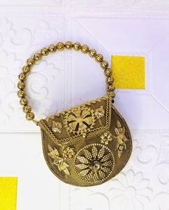 Bolso de mano artesanal con cuentas para fiesta, con forro de satén, cierre de solapa y correa para el hombro para damas - Promoción y regalo para bodas - Product Image 2