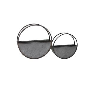 Soporte colgante de hierro galvanizado de 2 niveles con cadena y gancho, maceteros metálicos de pared para decoración de jardín interior, exterior y balcón. - Product Image 5