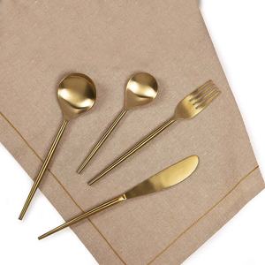 Gold <b>Mirror</b> Polished Full <b>Bamboo</b> Design Handle Stainless Steel Chinese Cutlery Fashion Design Hot Sale Elegant Cutlery Set - Product Image 2