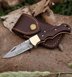 Cuchillo Plegable de Bolsillo de Acero de Damasco de Grado Industrial BA Enterprises, Longitud Personalizable, 1 Año de Garantía - Regalo para Bodas - Product Image 5