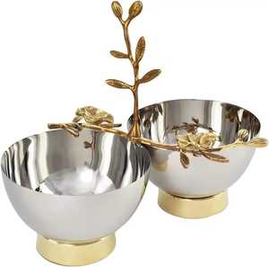 Stackable Hammered Stainless Steel Mixing Bowl Set Round Silver Metal <b>Salad</b> Soup Basin Commercial Kitchen Baking Tableware - Product Image 5
