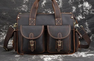 Bolsos de cuero para portátil de alta calidad para hombre, estilo casual, con gran capacidad y características duraderas. - Product Image 2