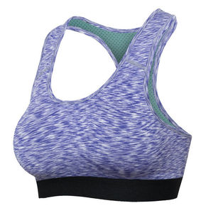 เสื้อชั้นในกีฬาแบบมีโครงรับรับน้ำหนักสูงสำหรับผู้หญิง ยี่ห้อ Lifting Infinite รุ่น Racerback U-NECK ผลิตจากผ้าโมดอล ระบายอากาศได้ดี ลายพิมพ์สีเขียวอมฟ้า ขอบสีเขียวมะนาว - Product Image 5