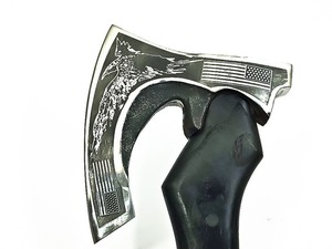 Tactical Tomahawk Hatchet with American Flag and Eagle Engraving Wood <b>Handle</b> Damascus Steel Survival <b>Axe</b> Pizza Cutter - Product Image 1