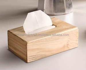 Caja de pañuelos de madera hecha a mano, cubierta de madera maciza para caja de pañuelos, soporte decorativo para servilletas - Product Image 6