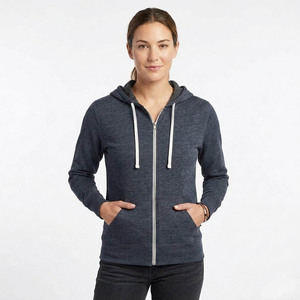 Sweat-shirt à capuche zippé pour homme avec logo personnalisé, en molleton de coton, avec poche kangourou, OEM/ODM, vente en gros, streetwear - Product Image 2